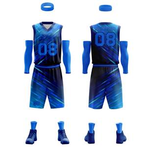 Séchage rapide conception personnalisée uniformes de basket-ball vente en gros en Stock basket-ball hommes maillots ensembles - Product Image 4