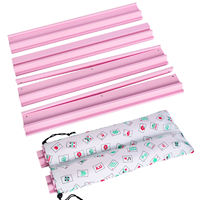 Tapis de Mahjong Magnétique Rose en Bois, Style Américain Minimaliste, Fait Main, Portable, Transparent, Haut de Gamme, avec Table Optionnelle