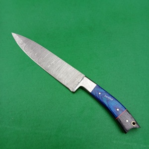 มีดทำครัวเหล็กดามัสกัสแบบกำหนดเองมีดตัดผักพร้อมปลอกหนัง - Product Image 4