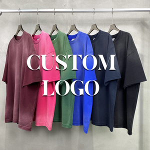 เสื้อยืดโอเวอร์ไซส์สไตล์วินเทจคุณภาพสูงจากผู้ผลิต เสื้อยืดลำลองสไตล์สตรีทแวร์แบบย้อมสีเอซิด เสื้อยืดย้อมสีเอซิดแบบสั่งทำพิเศษ - Product Image 1