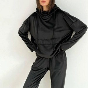 Chándal de secado rápido para mujer, conjunto de chándal con cremallera, cortavientos, Sudadera con capucha, pantalón, línea reflectante, nailon y poliéster - Product Image 1