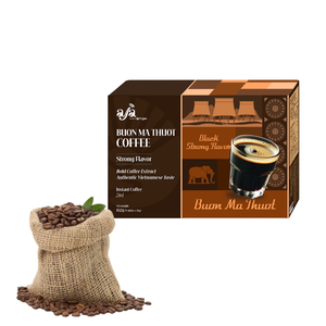Venta caliente Buon Ma Thuot Café instantáneo tostado oscuro Sabores fuertes Variedad Sabor neutro Embalaje de caja de bajo mantenimiento - Product Image 1