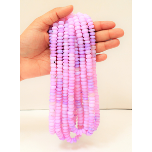 Hermosas cuentas redondas lisas de ópalo con tonos rosas y morados, de 7 mm a 10 mm, cuentas de ópalo rosa lavanda, cuentas de ópalo de calidad AAA para joyería. - Product Image 6