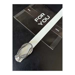 Snake Pattern <b>Silver</b> Buckle Women's Trouser Belt, <b>Jacket</b> Belt, Dress Belt, Shirt Belt - White-<b>Silver</b> - Product Image 2