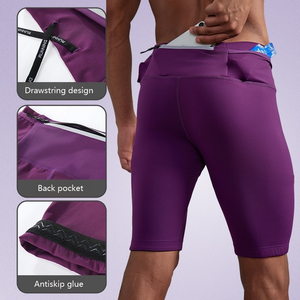 Short moulant pour hommes Fitness séchage rapide collants de course et d'entraînement athlétique short de gymnastique legging short de compression pour hommes avec logo personnalisé - Product Image 3