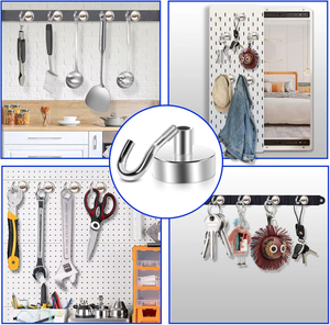 Imanes de Gancho Multiusos - Fuerte Sujeción para el Hogar, la Oficina y Uso en Exteriores, Imanes de Neodimio - Product Image 4