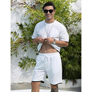High Quality Two-Piece Men's <b>Gym</b> <b>Set</b> Breathable T-Shirt and Shorts Comfortable Fit for Summer Sportswear Outdoor Activities - Product Image 5