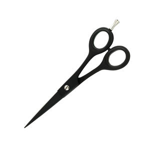 Ciseaux de coupe de cheveux de couleur noire lame tranchante en gros barbier 6 pouces ciseaux de coiffure avec repose-doigt - Product Image 4