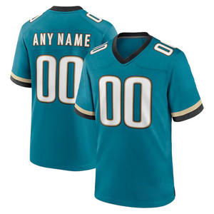 Groothandel Ademend Geprint Gestikt American Football Shirts Sets Uw Merk Gepersonaliseerd 2025 Nieuw Op Maat Jacksonville Sport - Product Image 3