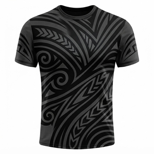 เสื้อยืดผู้ชายแขนสั้นลายชนเผ่า สไตล์สตรีทแวร์ คุณภาพดีที่สุด จากผู้ผลิตชั้นนำ ขายดีอันดับต้นๆ คอลเลคชั่นใหม่ล่าสุด คอกลม - Product Image 5