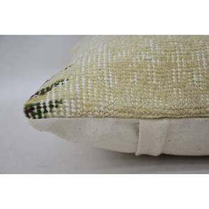 Vintage Pattern 12x12 Inch Beige Wool Kantha Mosaic Paisley Paneled Grape Patchwork <b>Pillow</b> Woven Technique - Product Image 4