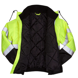 เสื้อแจ็คเก็ตนิรภัยสำหรับผู้ชาย คอตั้ง ผ้าฝ้ายสะท้อนแสง คุณภาพสูง ระบายอากาศได้ดี ได้รับการรับรองมาตรฐาน EN พร้อมโลโก้สั่งทำพิเศษ - Product Image 2