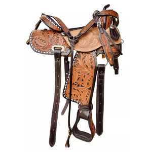 Selle de course occidentale de style anglais de haute qualité | Cuir et matériaux synthétiques pour le trail, le plaisir et l'équitation - Product Image 5