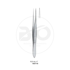 Pince à échardes simples pince à tissus chirurgicaux de haute qualité dentelée droite pince à pansement en acier inoxydable - Product Image 1