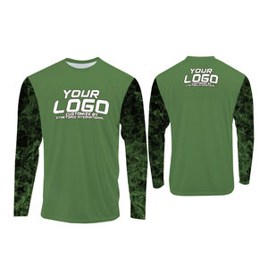 MOQ bajo personalizado su diseño humedad poliéster pesca ropa secado rápido impresión Digital UPF50 + hombres Rash Guard pesca camisas - Product Image 4