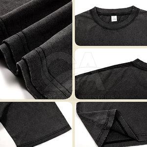 Camiseta de algodón lavado extragrande para hombre, estilo casual, de peso pesado - Product Image 4
