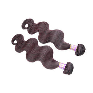 Tissage de cheveux humains Remy brésiliens de qualité 9A et 7A # Extensions de cheveux ondulés 99J, double trame, longueur étirée 8 pouces, pour femmes - Product Image 6