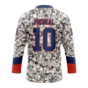 OEM 2025 Conjuntos de Camisetas de Hockey sobre Hielo Unisex de Alta Calidad, Modernas, con Cuello de Encaje, Logotipo Personalizado y Pedrería - Product Image 6