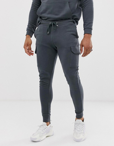 Sweats à capuche et survêtements d'hiver personnalisés pour hommes Jogging uni chaud polaire respirant coton/nylon survêtements Fitness broderie - Product Image 2