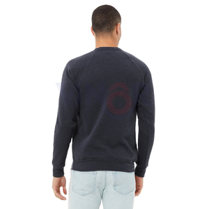 Pull-over à col rond personnalisé pour hommes, sweat-shirt tricoté à manches longues avec motif imprimé de logo brodé uni 100% coton pour l'hiver - Product Image 2