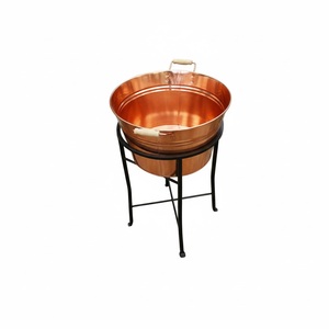 Jardinière en métal de qualité supérieure avec revêtement en poudre noire et support en bois d'olivier, pot décoratif d'intérieur pour plantes d'intérieur, finition mate - Product Image 4