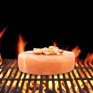 Plaques de cuisson de forme ronde au sel de l'Himalaya 3 kg, assiettes rondes au sel rose de l'Himalaya, assiette à sel de l'Himalaya - Product Image 6