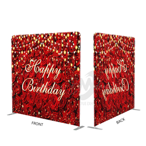 8*8ft Removable Pillowcase Photo Booth Background <strong>Stand</strong> 10*8ft Portable Custom Logo <strong>Printed</strong> Tension Fabric Backdrop Trade Show - Product Image 1