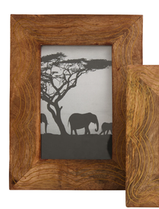 Marco de fotos de resina y madera natural hecho a mano de calidad superior con chipset delicado pegado a mano y pulido a mano brillante - Product Image 3