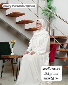 ผ้าคลุมศีรษะฮิญาบผ้าวิสโคสผสมคอตตอนเนื้อนุ่มแบบจีบย่นสำหรับผู้หญิงมุสลิม พร้อมพู่ห้อย ผ้าเรยอนผสมโมดอล ระบายอากาศได้ดี อ่อนโยนต่อผิว เหมาะสำหรับสวมใส่ในชีวิตประจำวัน - Product Image 4