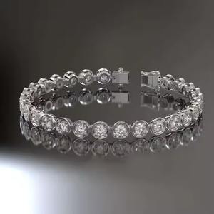 Lab Grown Diamond Tennis <b>Bracelet</b> for Women 10K/ 14K/ 18K Solid <b>Gold</b> Elegant Wedding <b>Bracelet</b> & <b>Bangle</b> - Product Image 6