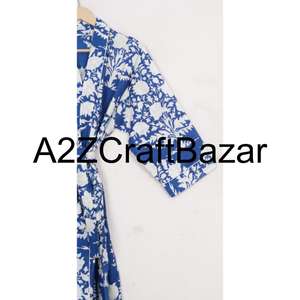 Premium Quality 100% Cotton Indian <b>Kimono</b> <b>Robe</b> Color Floral Print <b>Kimono</b> <b>Robe</b> for Women's Nightwear Dressing Gown <b>Robe</b> - Product Image 4