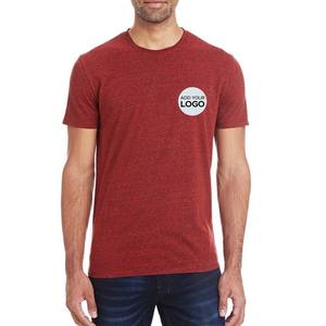 Camiseta Unisex de Manga Corta para Adulto con Cintas en los Hombros, Color Heather, 100% Algodón Peinado CVC - Product Image 1