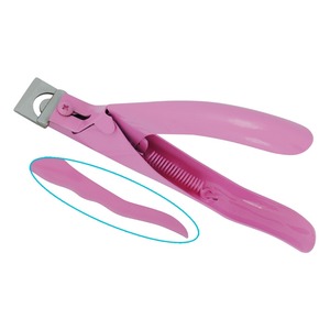 Lame incurvée Poussoir à cuticules Matériau en acier Coupeur incarné Pinces à ongles avec poignée imprimée pour le soin des ongles des orteils Ressort de baril 37 - Product Image 6