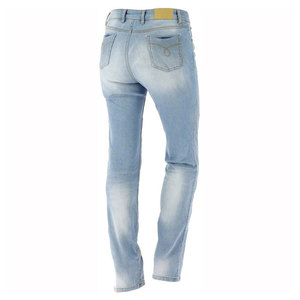 Wholesale Custom Women's Straight Regular Eco-Friendly Breathable Streetwear <b>Denim</b> Pants Mid Waist <b>Stretch</b> Distressed Wash Oem - Product Image 4