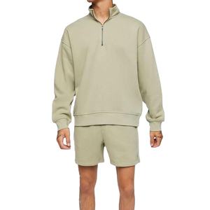 Sudaderas de media cremallera para hombre al por mayor, la mejor calidad, de secado rápido, estilo urbano, diseño de color personalizado, técnicas de bordado, precio bajo - Product Image 1