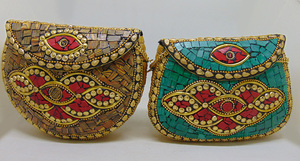 Bolso de mano tipo sobre con forma de caja, marco de metal de latón, Lowellcraft.com, diseño de marca, nuevo, muy vendido, para mujer, cuadrado, de noche - Product Image 5