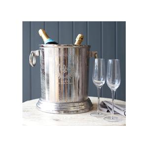 Cubo de hielo de diseño de madera y aluminio, Enfriador de champán, cerveza, vino, cuerno de vaca para cubo de hielo de acero con uso doméstico y restaurante, el mejor de 100% - Product Image 5