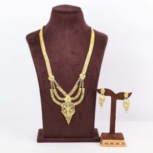 Chapado en laiton de cuivre pour femmes traditionnelles En Oro Oro Laminado plaqué or formant de longs colliers pour spécial pour les mariages - Product Image 1