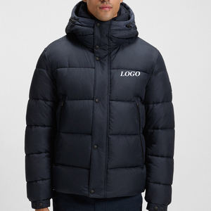 เสื้อแจ็คเก็ตพัฟเฟอร์ผู้ชายแบบมีฮู้ดปรับได้ ราคาขายส่ง สีพื้น / แขนยาว มีกระเป๋าซิปด้านข้าง วัสดุคุณภาพสูง - Product Image 1