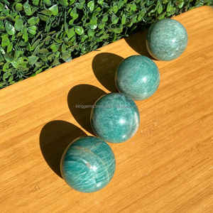 Sphère de cristal d'amazonite naturelle de qualité supérieure |   Boule de pierre de guérison Feng Shui avec taille personnalisée |   Prix d'usine en gros - Product Image 3