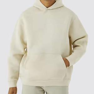 Sudaderas con capucha personalizadas para hombres 100% algodón Oversize Drop Shoulder Hoodies Streetwear con capucha Heavy Weight Zip Hoodie para hombres - Product Image 3