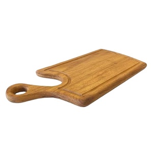 Tabla de cortar de madera de acacia con mango único Herramientas de cocina Bloque de cortar de madera - Product Image 1