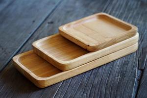 Assiette à dessert rectangulaire en bois écologique pour la maison et les restaurants - Product Image 3