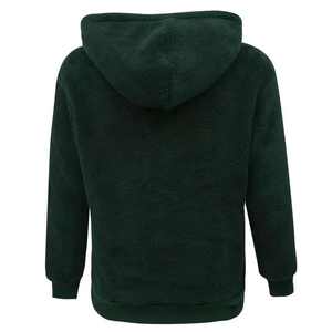 Sweat à capuche en polaire premium pour homme avec poche kangourou en tissu Teddy, chaud, style streetwear décontracté pour l'hiver. - Product Image 4