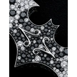 จี้รูปค้างคาวสลักชื่อตามสั่ง ประดับโมอิสซาไนต์ เงินแท้ 925 ป้องกันการหมอง พร้อมสายสร้อย 10 มม. ใช้ได้กับจี้และชาร์มคุณภาพดี - Product Image 5