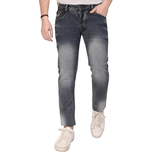 Pantalon en jean décontracté de qualité supérieure pour hommes Pantalon en denim de vacances pour hommes à la mode Pantalon en denim classique confortable à l'allure créative - Product Image 2