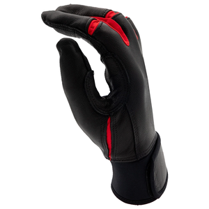 Conception de manchette courte Couleur noire et rouge Gants de frappe de baseball en cuir Gants de frappe de baseball de qualité supérieure à prix raisonnable - Product Image 5