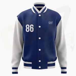 Custom Premium Varsity Jacket for Men Unisex Letterman Baseball Style <b>Wool</b> Body Leather Sleeves OEM ODM Wholesale Factory - Product Image 1