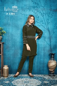 Túnica de diseñador de excelente calidad con un magnífico trabajo hecho a mano para oficina y ropa informal de proveedor indio - Product Image 3