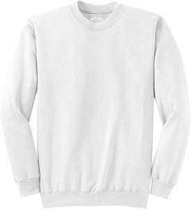 Unisex Everyday Crewneck <b>Sweatshirt</b> Solid <b>Black</b> Cotton Fleece Pullover Factory Wholesale Basic Top - Product Image 2